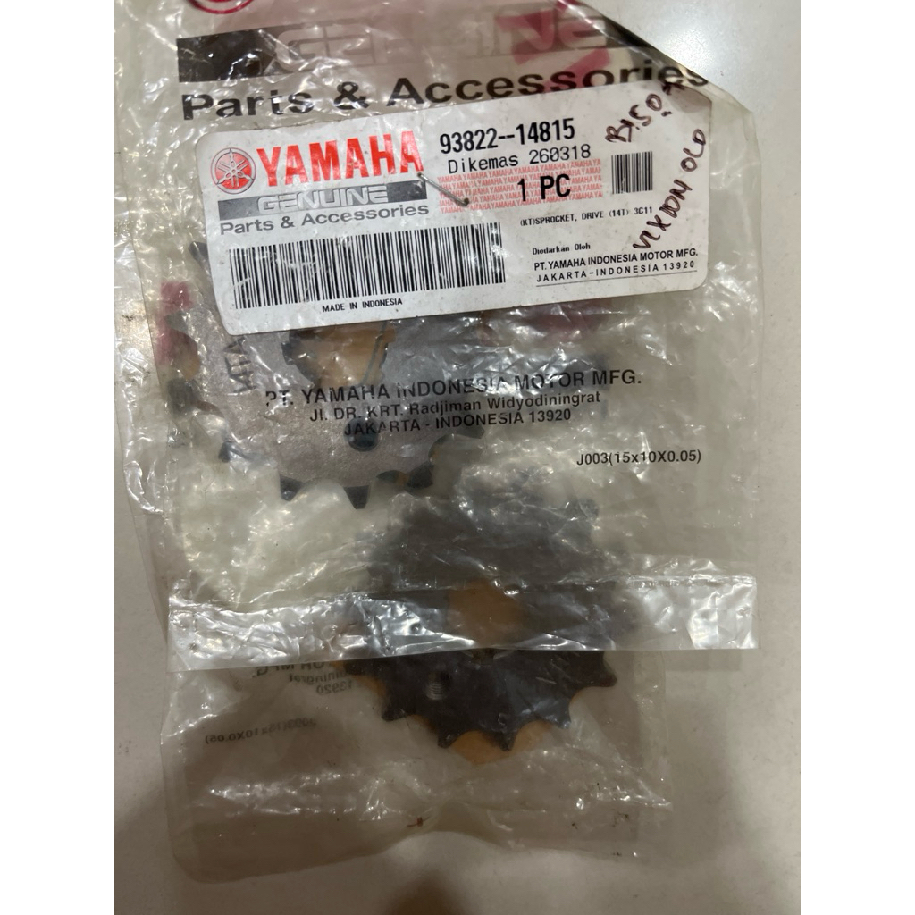 Gear depan Yamaha Byson 93822-14815 ORI YGP