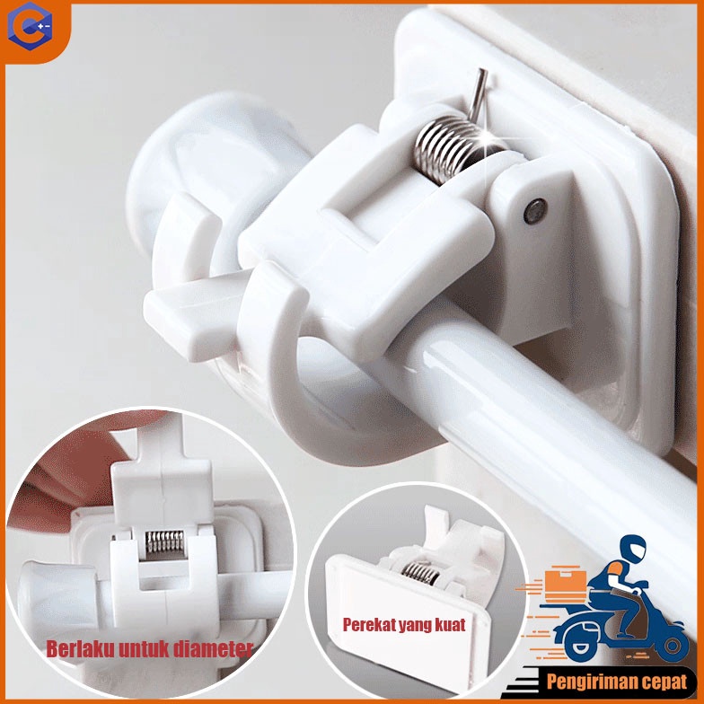 Belanja Mantap CODKlip kait braket gordenbatang gorden fleksibelkait perekatbatang gordenklip batang