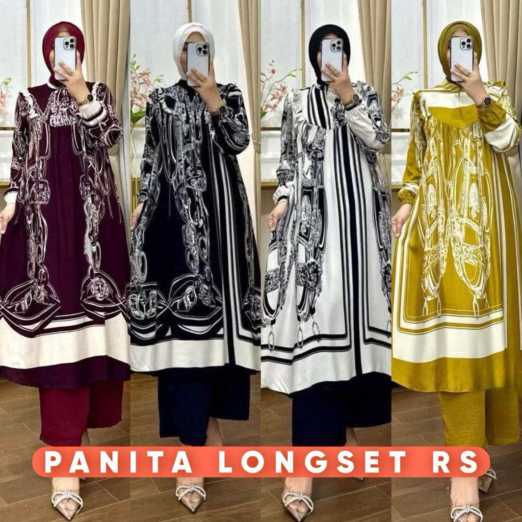 SETELAN ONE SET TUNIK PANITA RS JUMBO MOTIF TERBARU TERLARIS KEKINIAN VIRAL