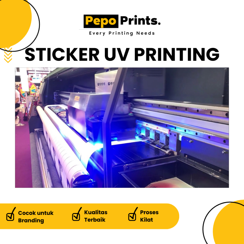 Pepo Cetak Sticker Meteran UV PRINTING, Sticker UV Ritrama, Sticker Timbul Tahan Lama 1 HARI READY