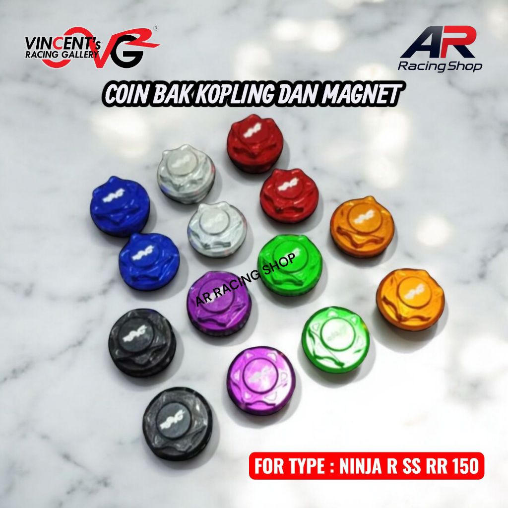DUO CAP COIN KOIN BAK BLOK KOPLING MAGNET VRG NINJA R SS RR NEW OLD ZX CBU 150 ORI ORIGINAL VINCENT'