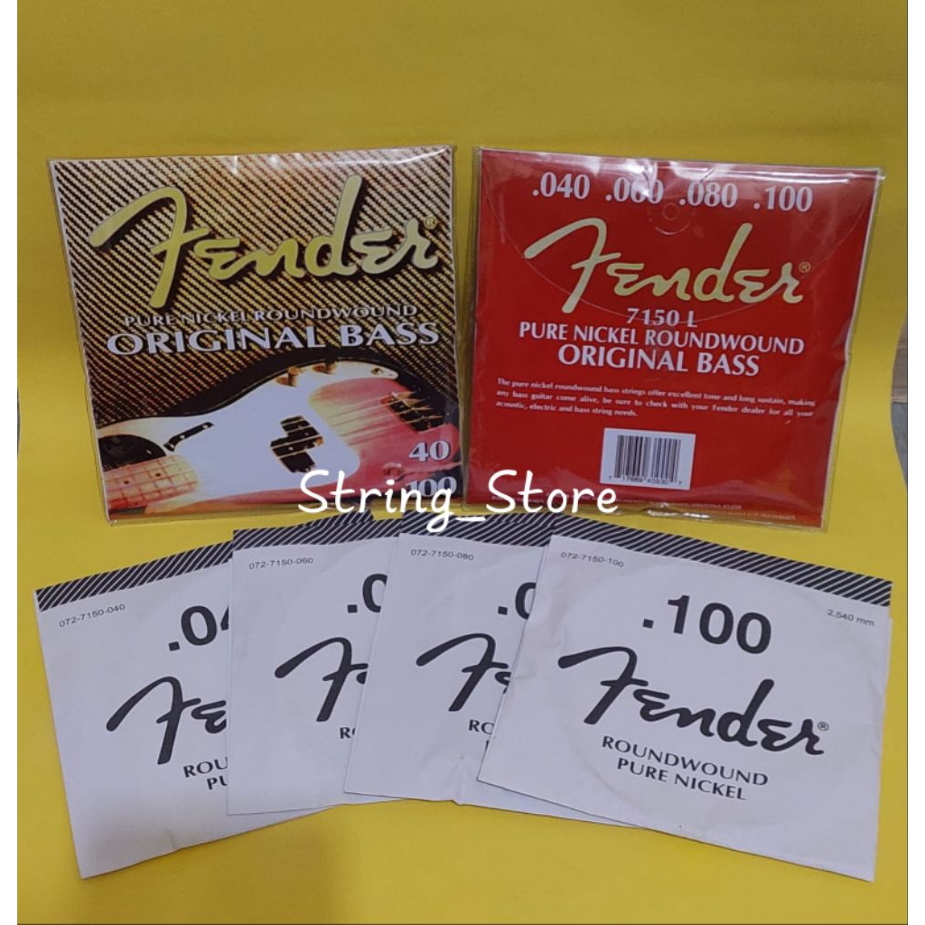 Senar Gitar Bass Fender 1 Set Ukuran 040-100