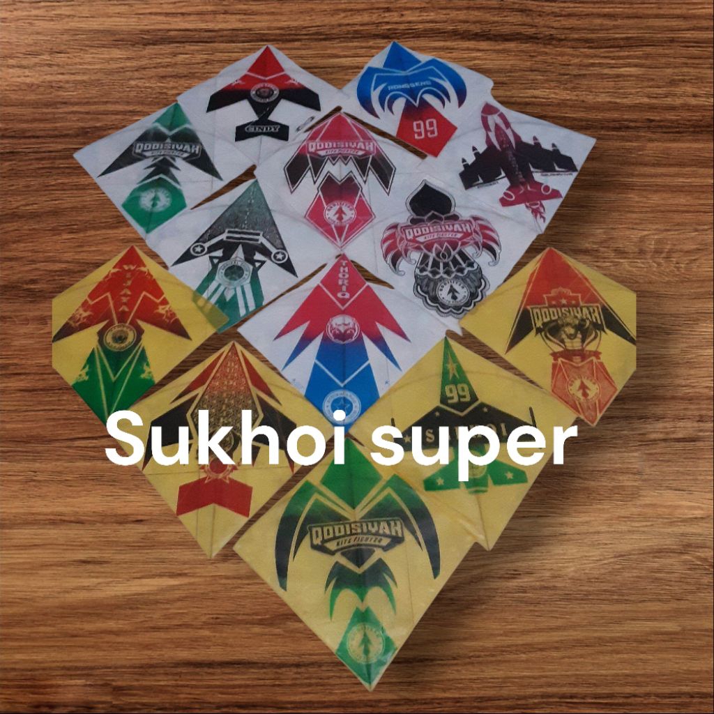 Layangan Sukoi super lilitan siap adu dan terbang
