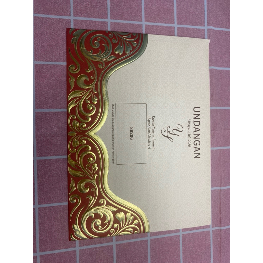 blangko undangan kosongan ERBA kode 88206 (AMPLOP+COVER)