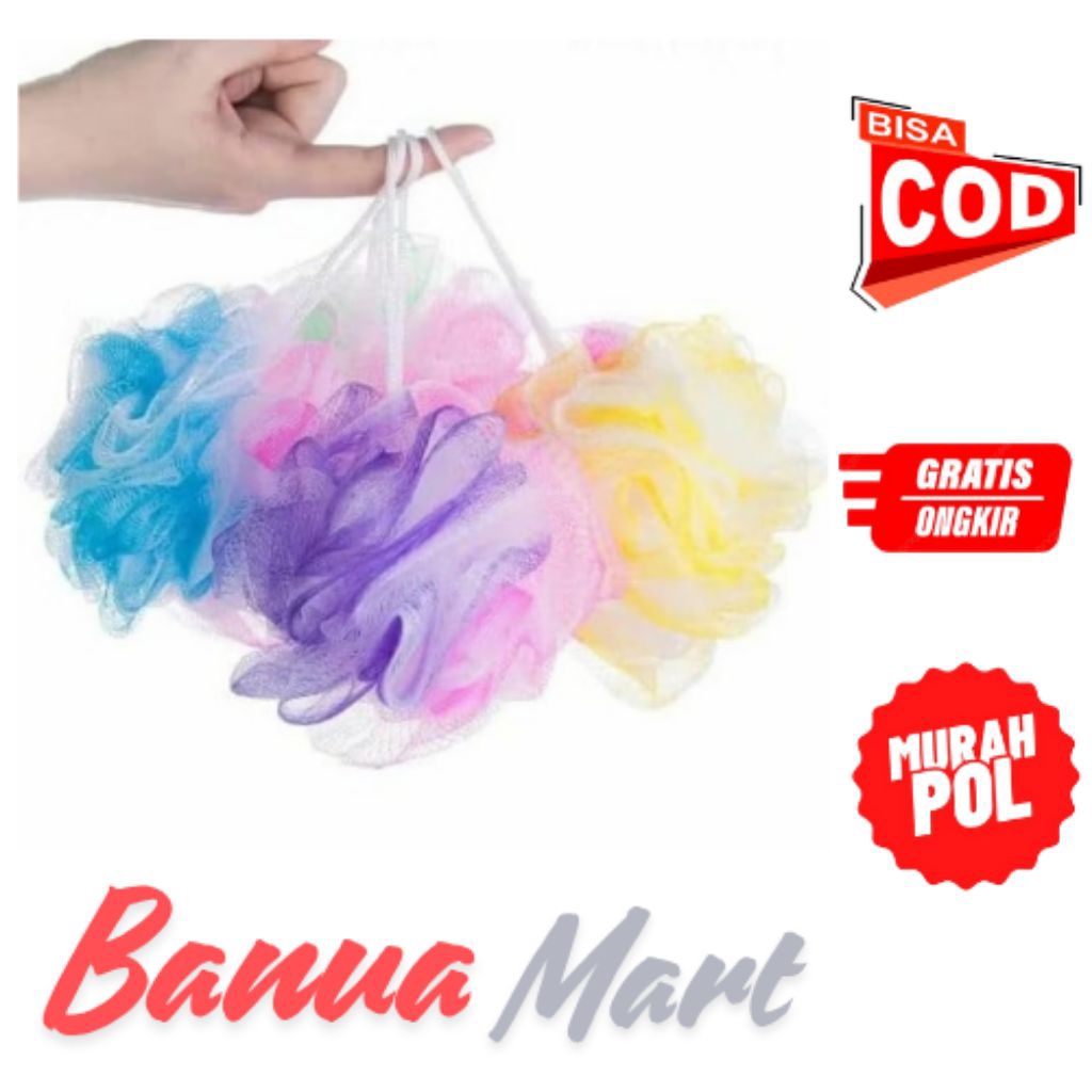 SPONS JARING / Bath Sponge Jaring Sikat Badan Spon Spoons Spoon Busa Sabun Mekar Soap Bubble Foam Da
