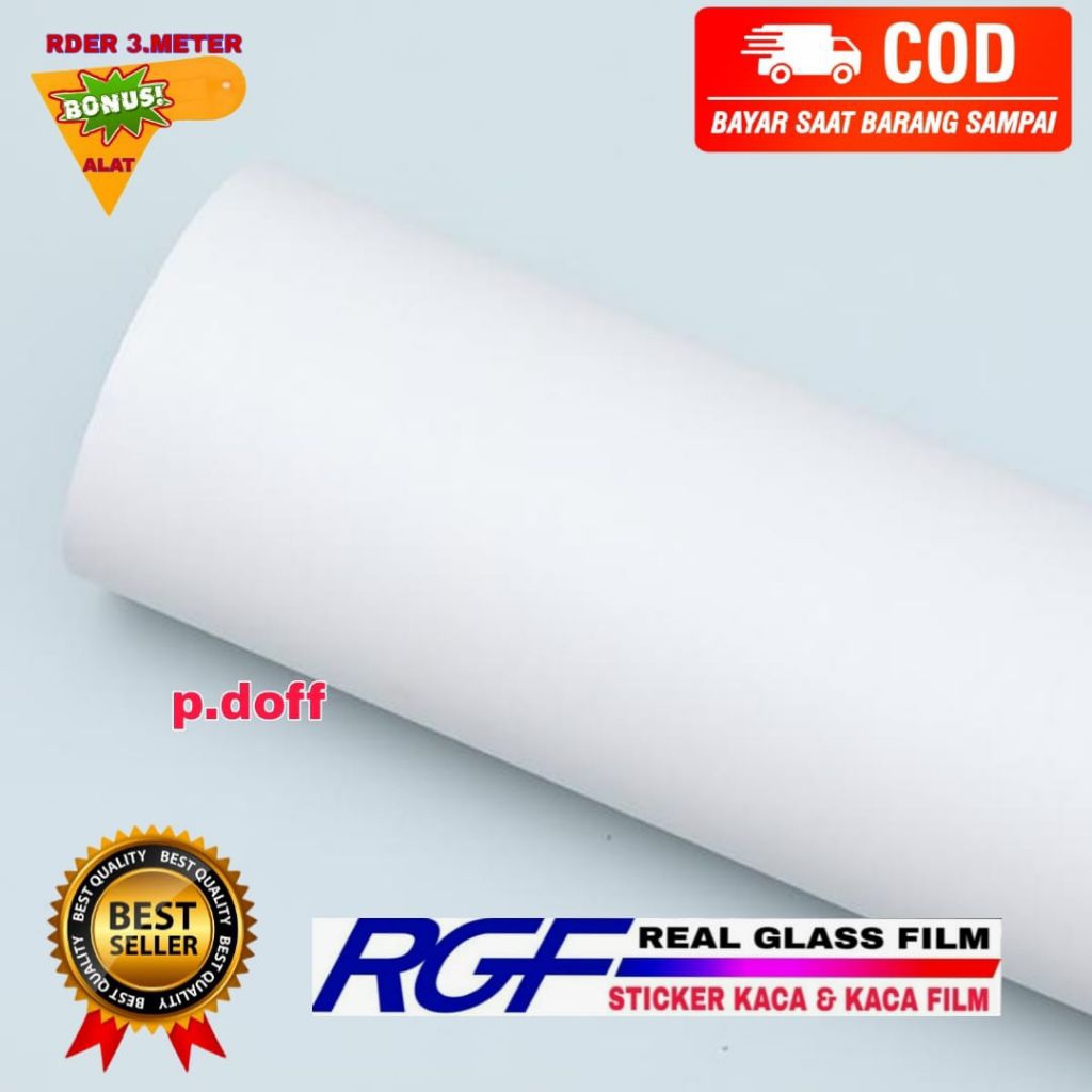 STIKER LEMARI KULKAS MEJA KULKAS DLL PUTIH DOFF DAN WATERPROOF/HPL STIKER PUTIH DOFF/WALLPAPER STIKE