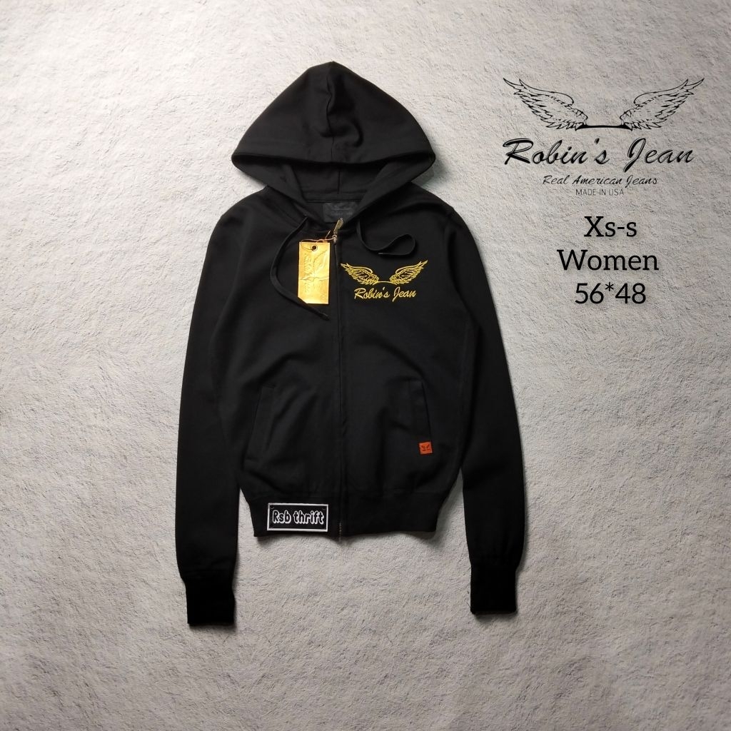 Hoodie Zipper robin's jeans original 100% (baru) xS slim women