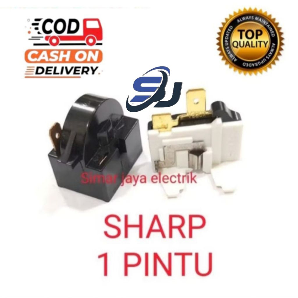 RELAY PTC OVERLOAD KULKAS SHARP 1 PINTU / RELAY PTC 1 PIN KANAN