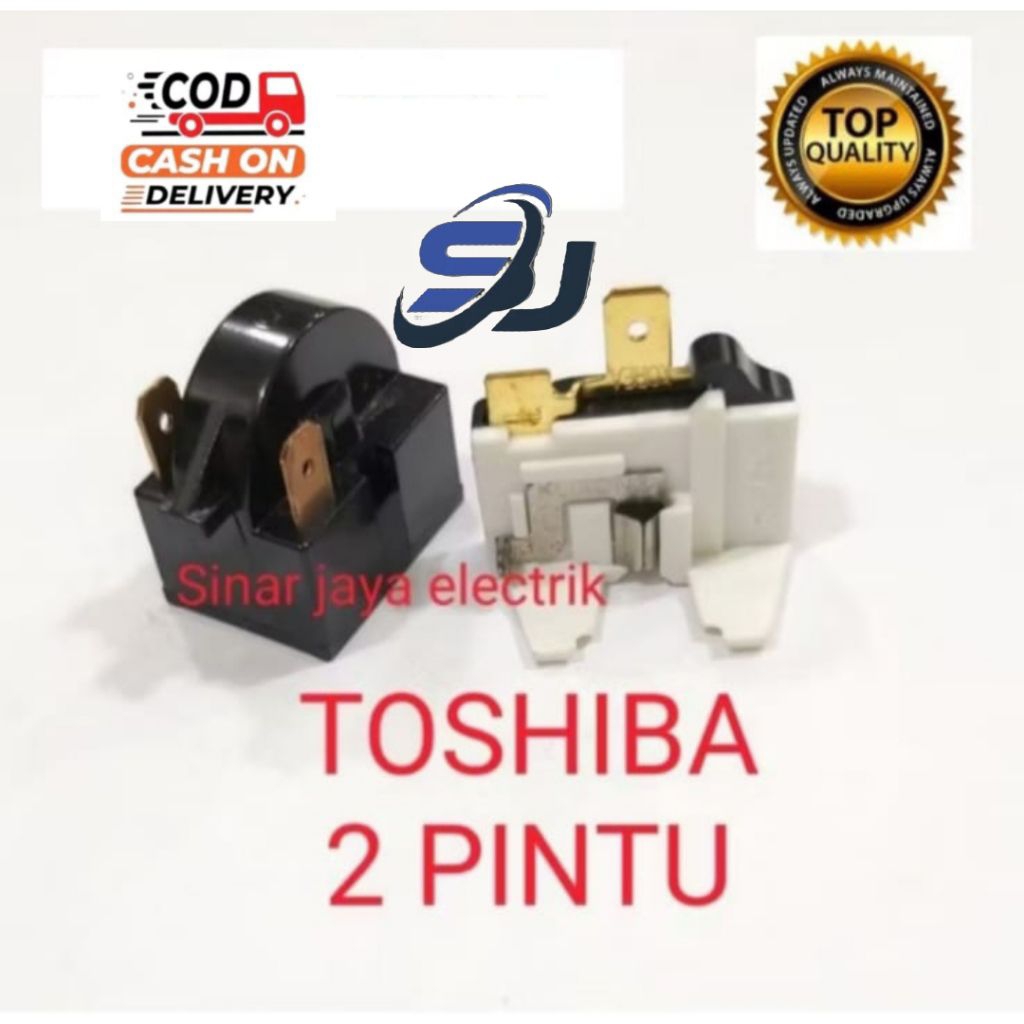 RELAY PTC OVERLOAD KULKAS TOSHIBA 2 PINTU / RELAY PTC 2 PIN
