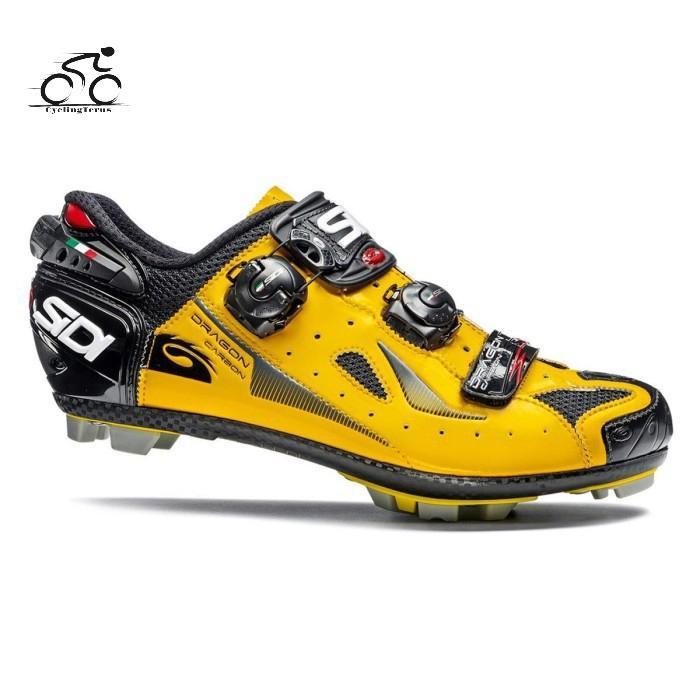 Shoes Sepatu Cleat Sepeda Mtb Sidi Dragon 4 Yellow Black Original
