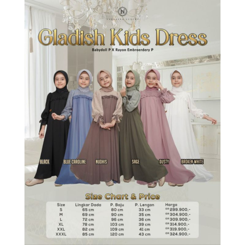 Gamis Anak Nadheera // Gladish Dress Kids Nadheera Luxury Adem Nyaman