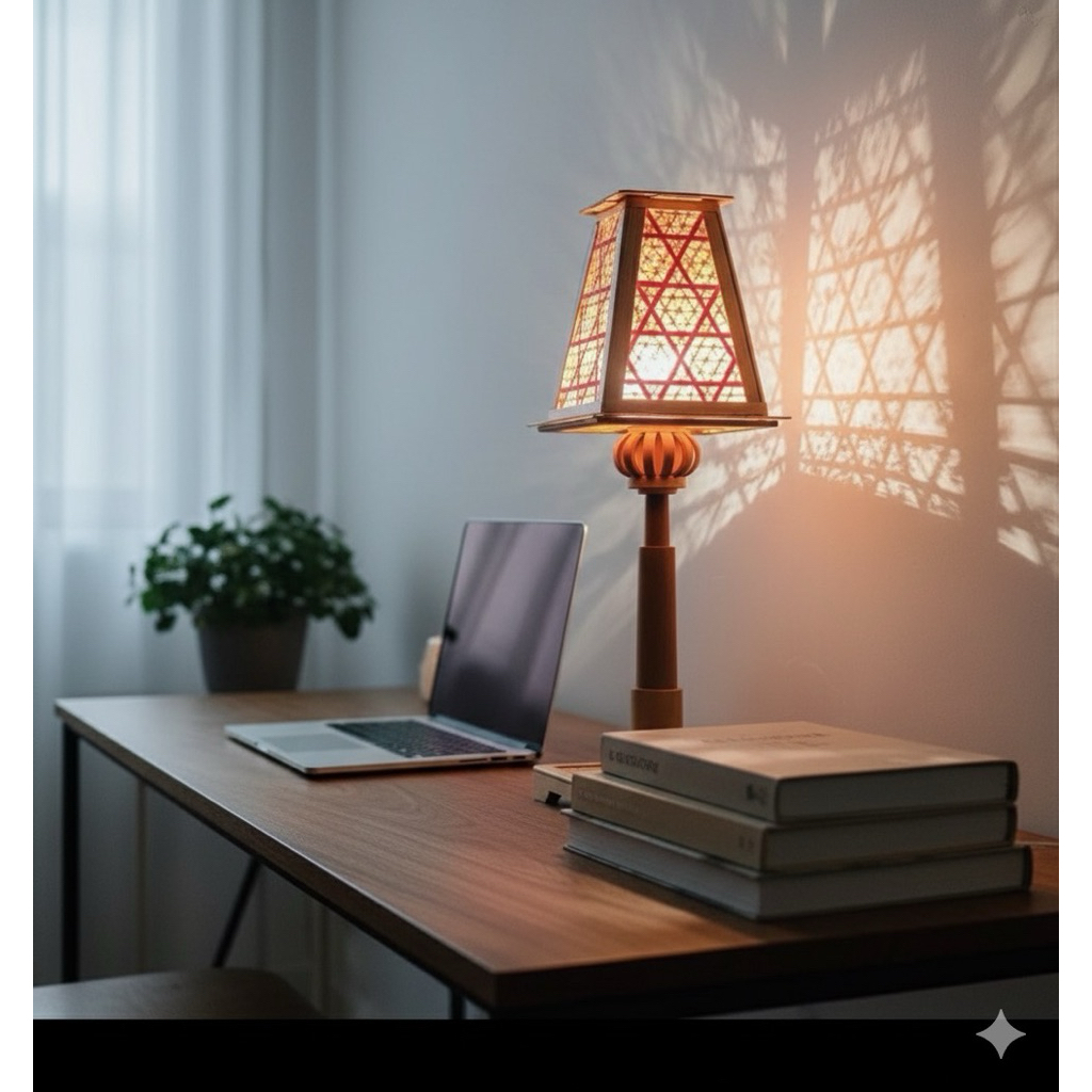 lampu persegi panjang | lampu bambu | kerajinan bambu