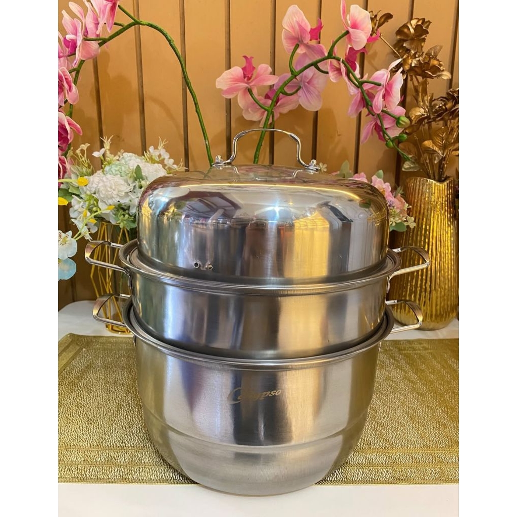 PANCI STEAMER POT STAINLESS SUSUN 2 CALYPSO/PANCI STEAMER STAINLESS 3 SUSUN