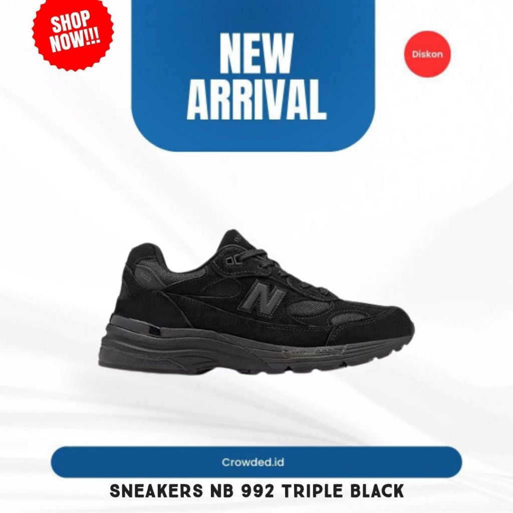 (CROWDED) Sneakers NB 992 Triple Black