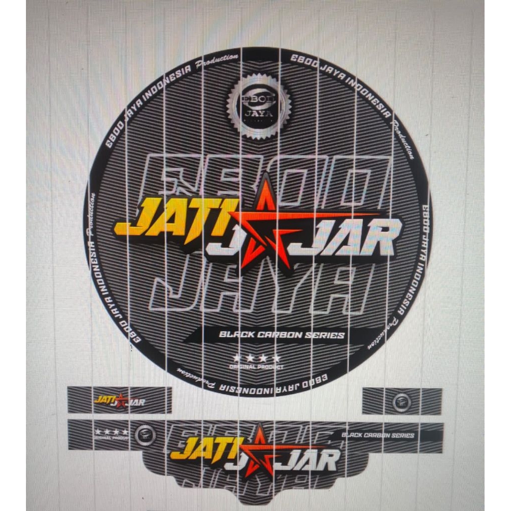 STICKER DECAL SANGKAR MURAI EBOD JAYA NO2 MOTIP JATIJAJAR CARBON