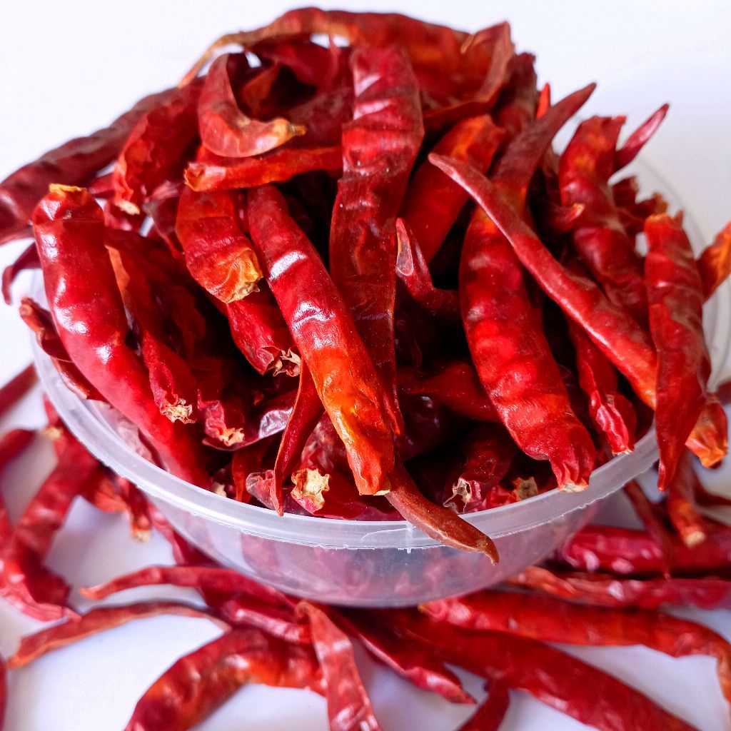 Cabe kering / Cabe kering teja / Cabe kering tanpa tangkai / Cabe India