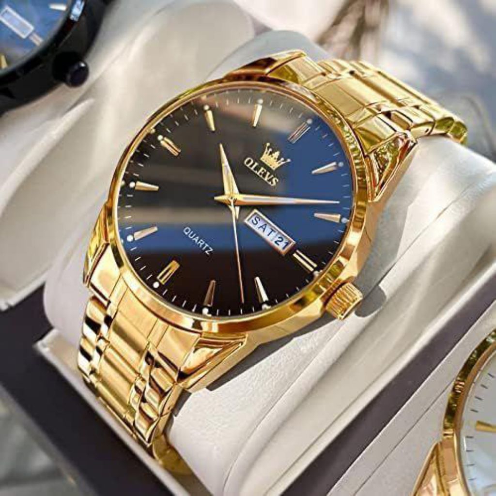 men blue elegant watch