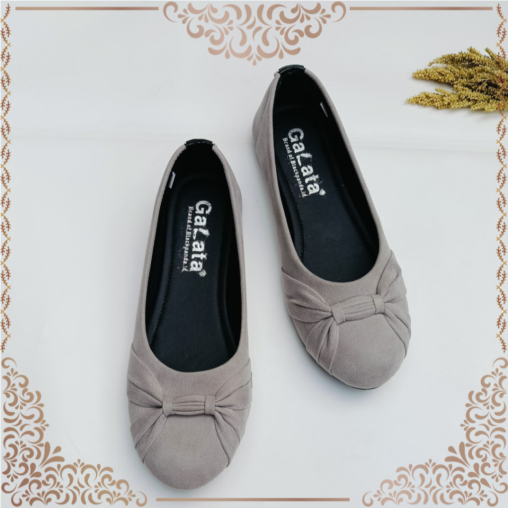 Black Panda Kezya Grey - Sepatu Black Panda Original - Flat Shoes Wanita
