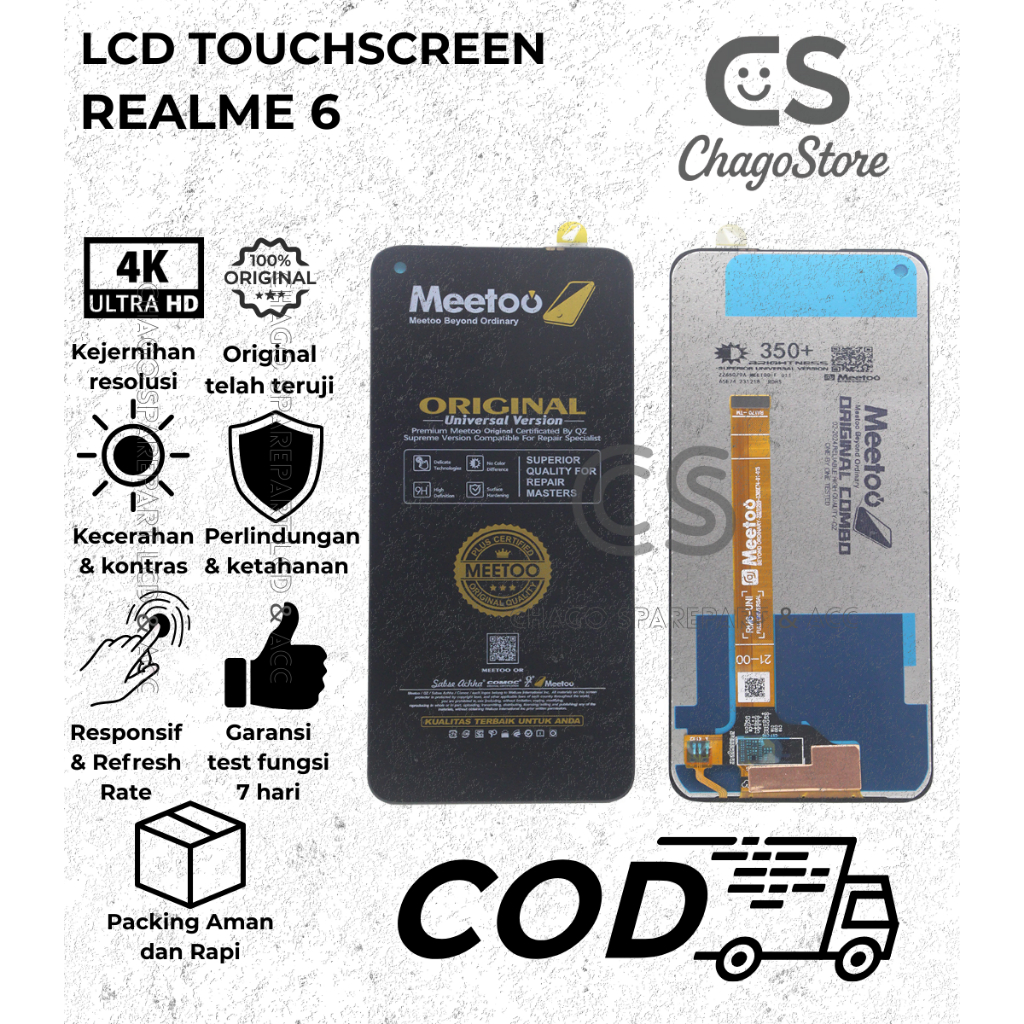 LCD TOUCHSCREEN REALME 6 - REALME 6i - REALME 6S - REALME 7 - REALME 20 NARZO PRO - REALME 30 NARZO 