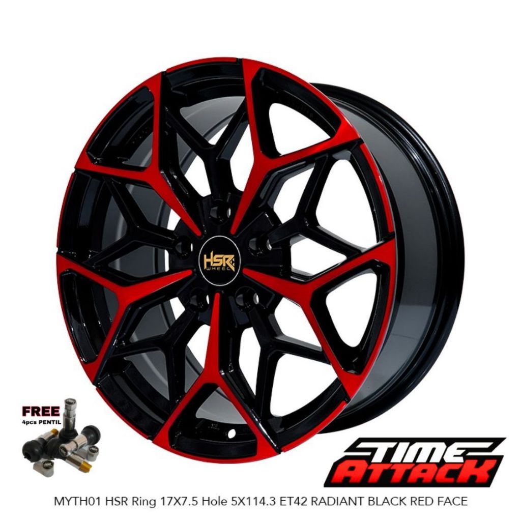 Velg Mobil Ertiga Xpander Innova R17 HSR WHEEL Tipe MYTH01 Ring 17 - TIME ATTACK BOGOR