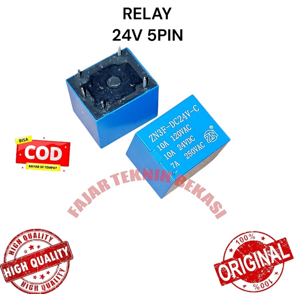 Rilay 24v 5p relay 24 vol 5 pin riley DC 24 volt 5 kaki
