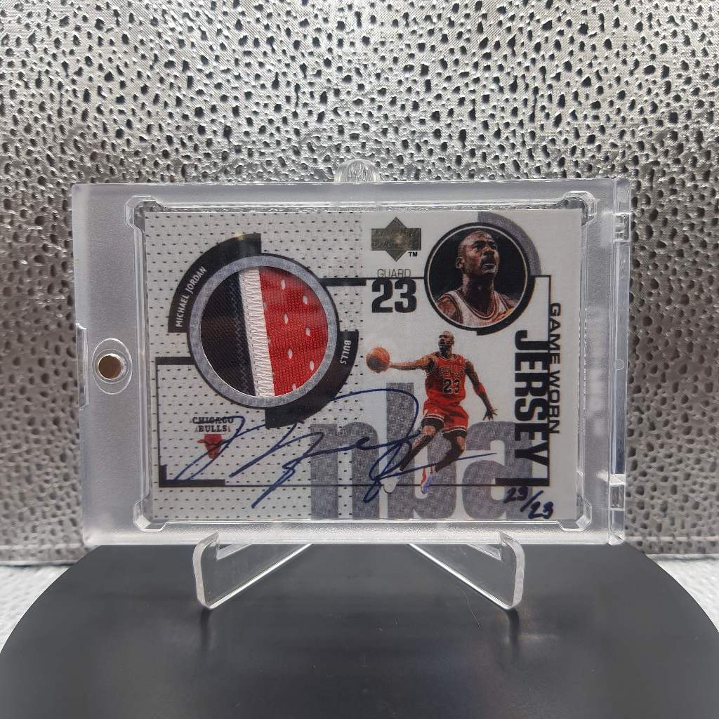 389. Kartu Basket - Custom Card 1998-99 Upper Deck Jordan Jersey Autographs #OV-GJ Michael Jordan