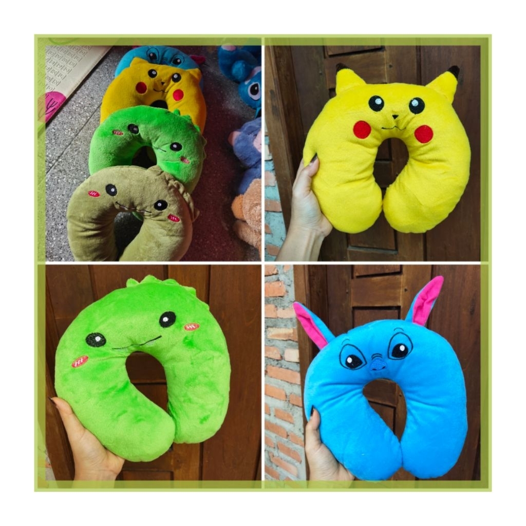 Bantal Leher/Bantal Anti Pegal/Boneka Bantal Leher/Bantal Leher Karakter