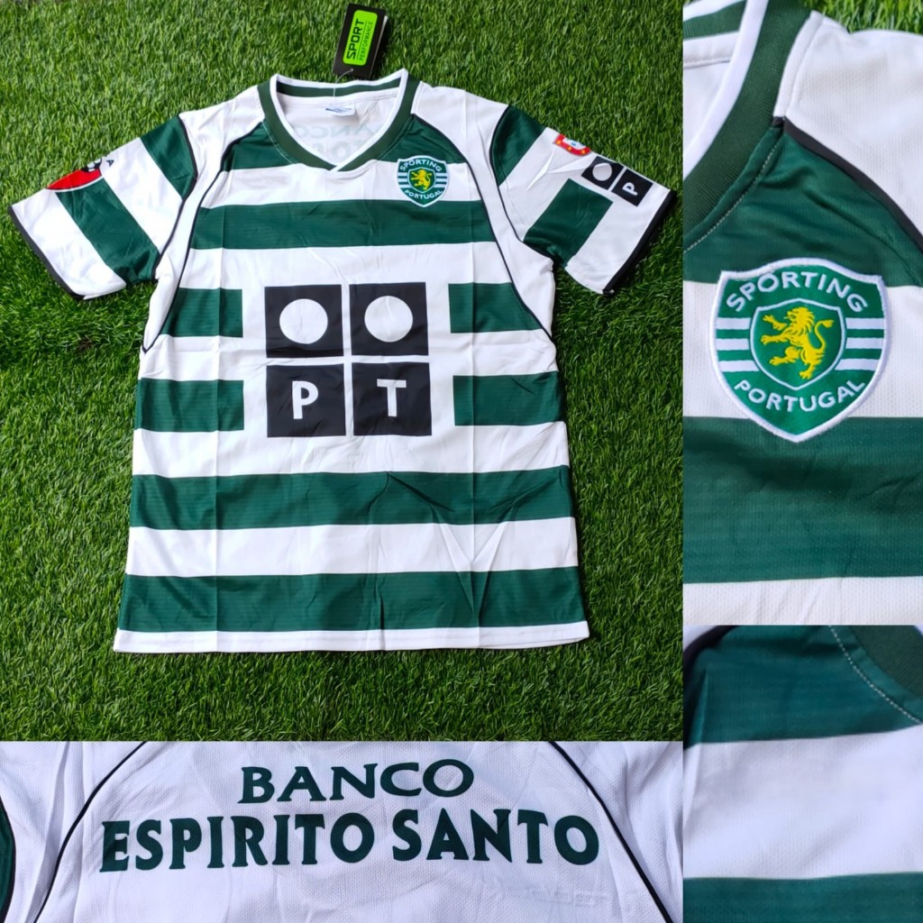 Jersey Retro Sporting Lisbon Home 2002/2003 Grade AAA Classic / Jersey Bola Retro Vintage