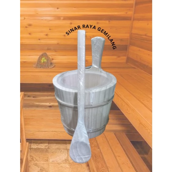 Ember dan Sendok Sauna | Sauna Bucket + Sauna Ladle | EMBER KAYU SAUNA