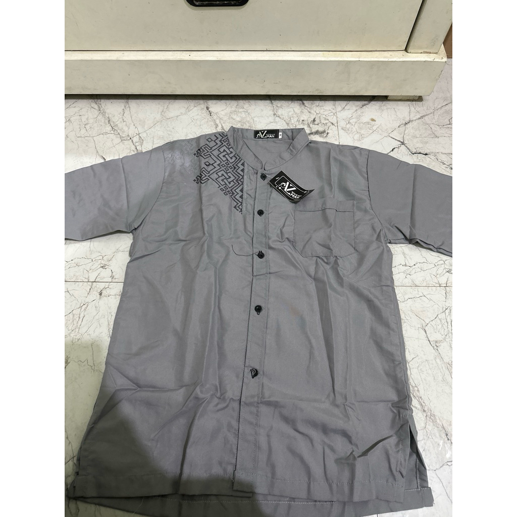 Baju Koko Bapak Laki-Laki Lengan Pendek