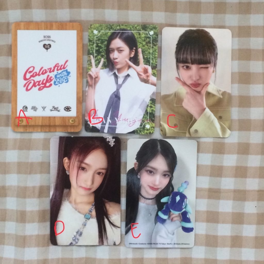 OFFICIAL PC IVE YUJIN LIZ LEESEO DICON QR SG25 LOVE DIVE CORN SILK ALIVE POKEMON