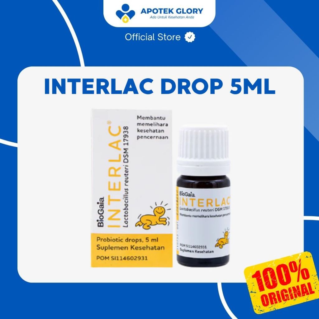 Interlac Probiotik Drops Bayi Anak 5ml Sehat || Interlac Probiotik Drops Bayi Anak 5ml Cerna