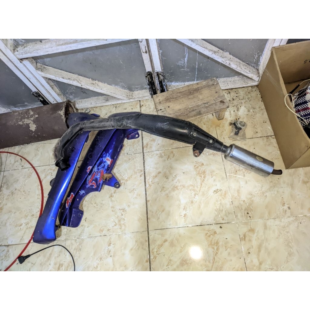 knalpot ahm satria 2tak original