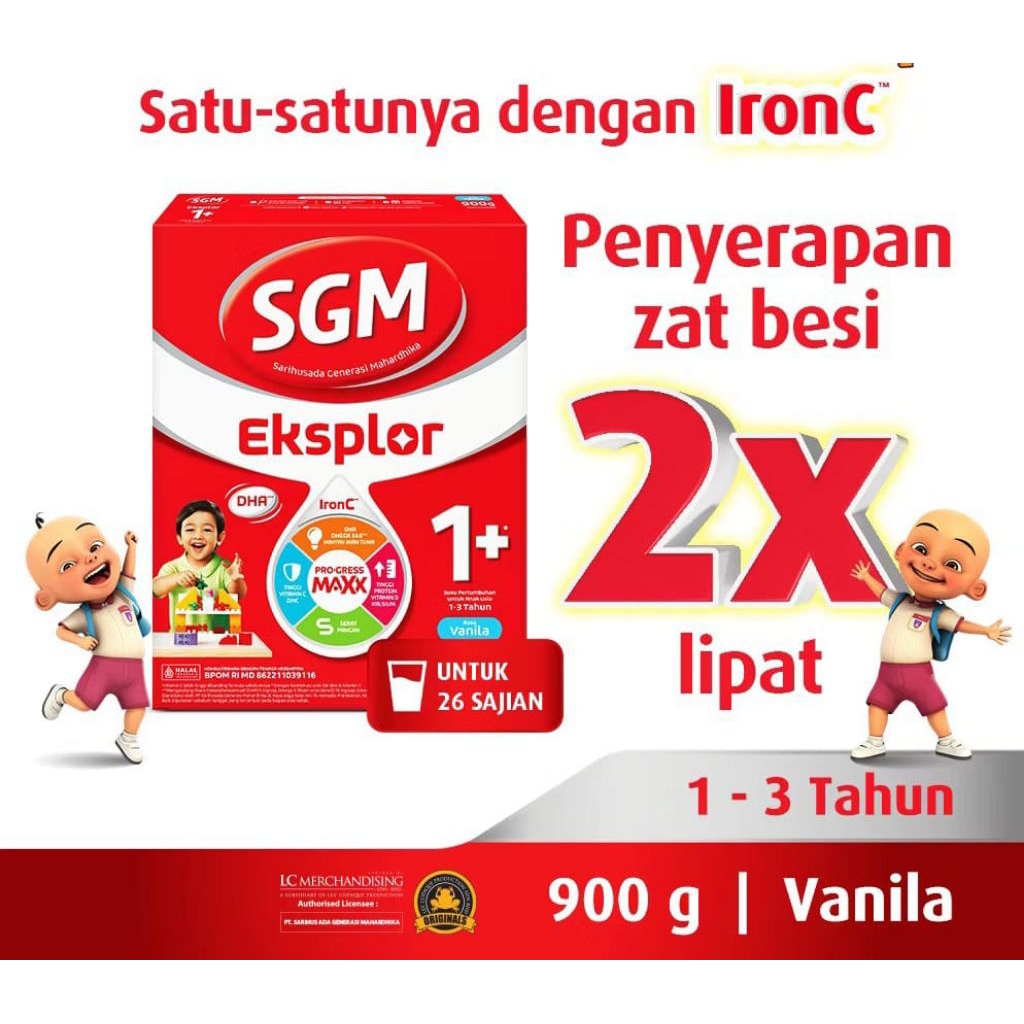SGM Eksplor 1+ Rasa Vanila | Madu 900 gr – Susu Pertumbuhan untuk Si Kecil Usia 1–3 Tahun