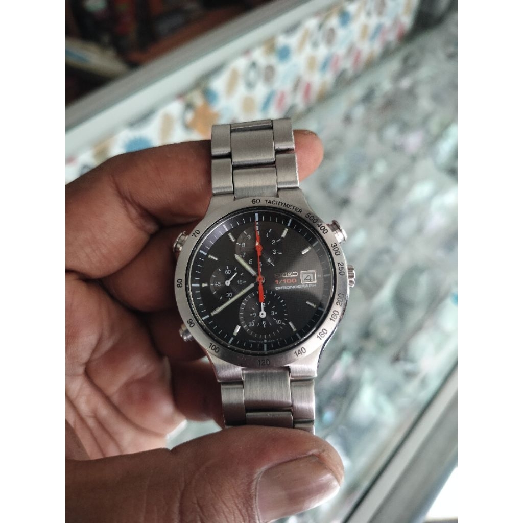 SEIKO speedmaster black dial panda