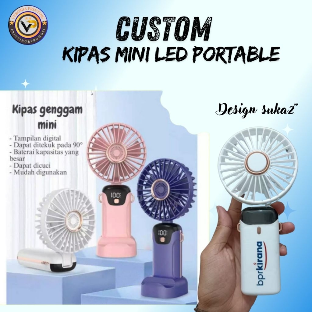 kipas LED/kipas mini costum/kipas souvenir/kipas costum design/kipas hadiah souvenir
