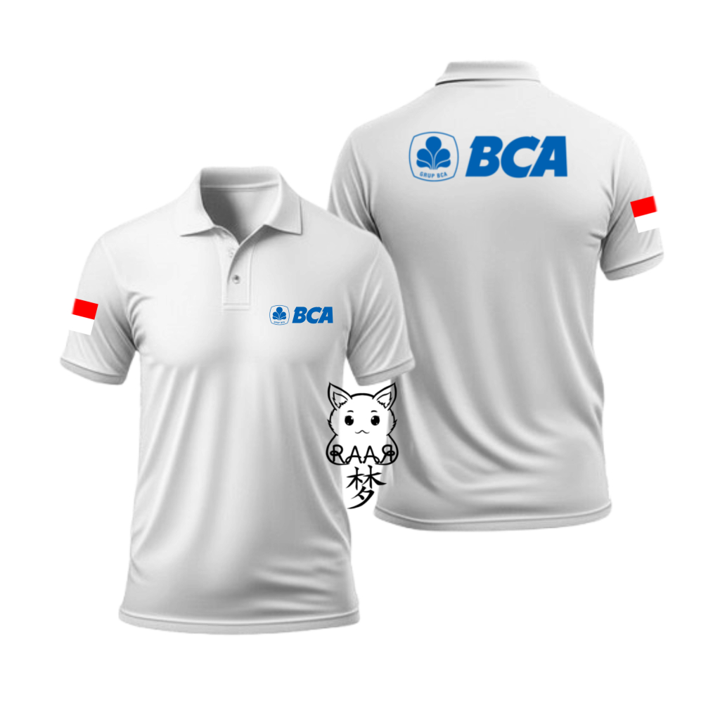 KAOS POLO BANK BCA COTTON BAJU POLO SHIRT BANK BCA KAOS BANK BCA TERBARU KUALITAS TERBAIK