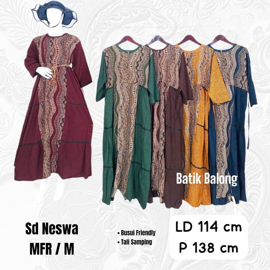 Sekdress Neswa by Batik Balong LD 114 cm Busui Friendly