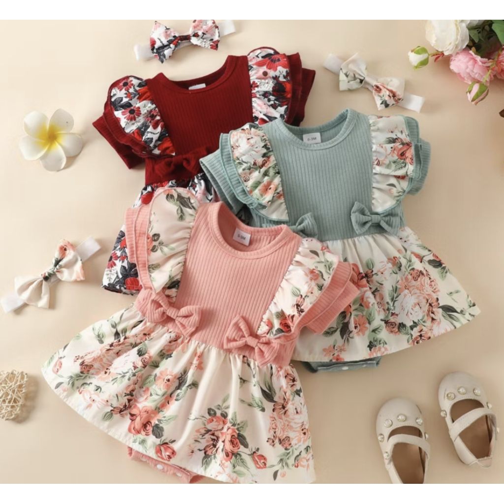 PL JUMPER/ROMPER BAYI ANGSA ROK TUTU FREE SEPATU BANDO IMPORT/BAJU BAYI PEREMPUAN IMPORT