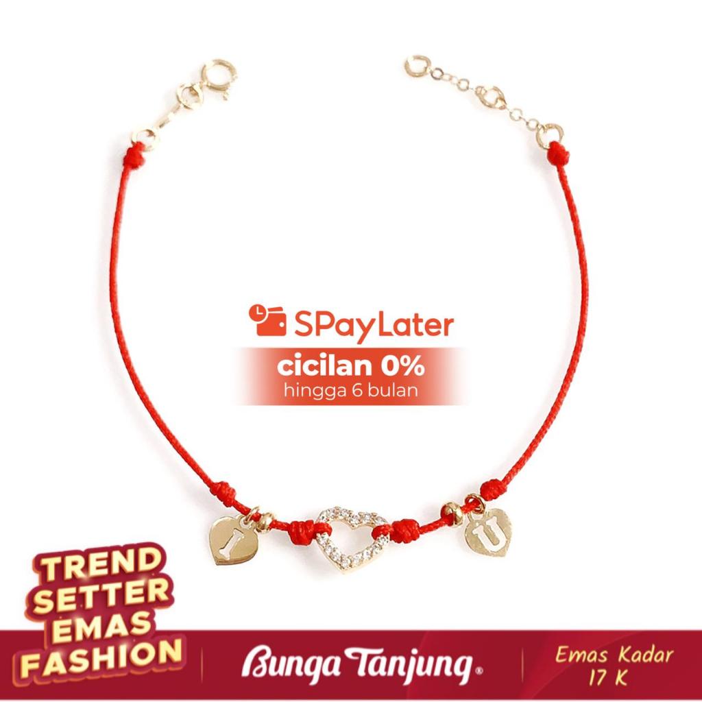 GELANG TALI HATI BLINK - EMAS 17K - BUNGA TANJUNG GOLD