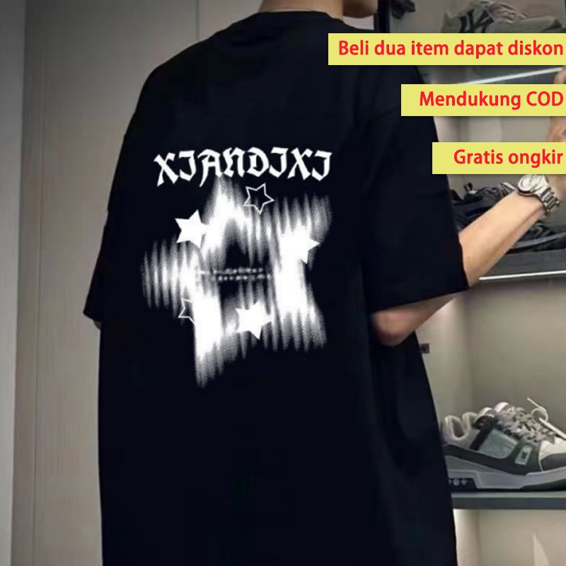 Kaos Pria Cartoon Baju Distro Original 100% Retro Style Tshirt Longgar Kaos Import baju t shirt pria