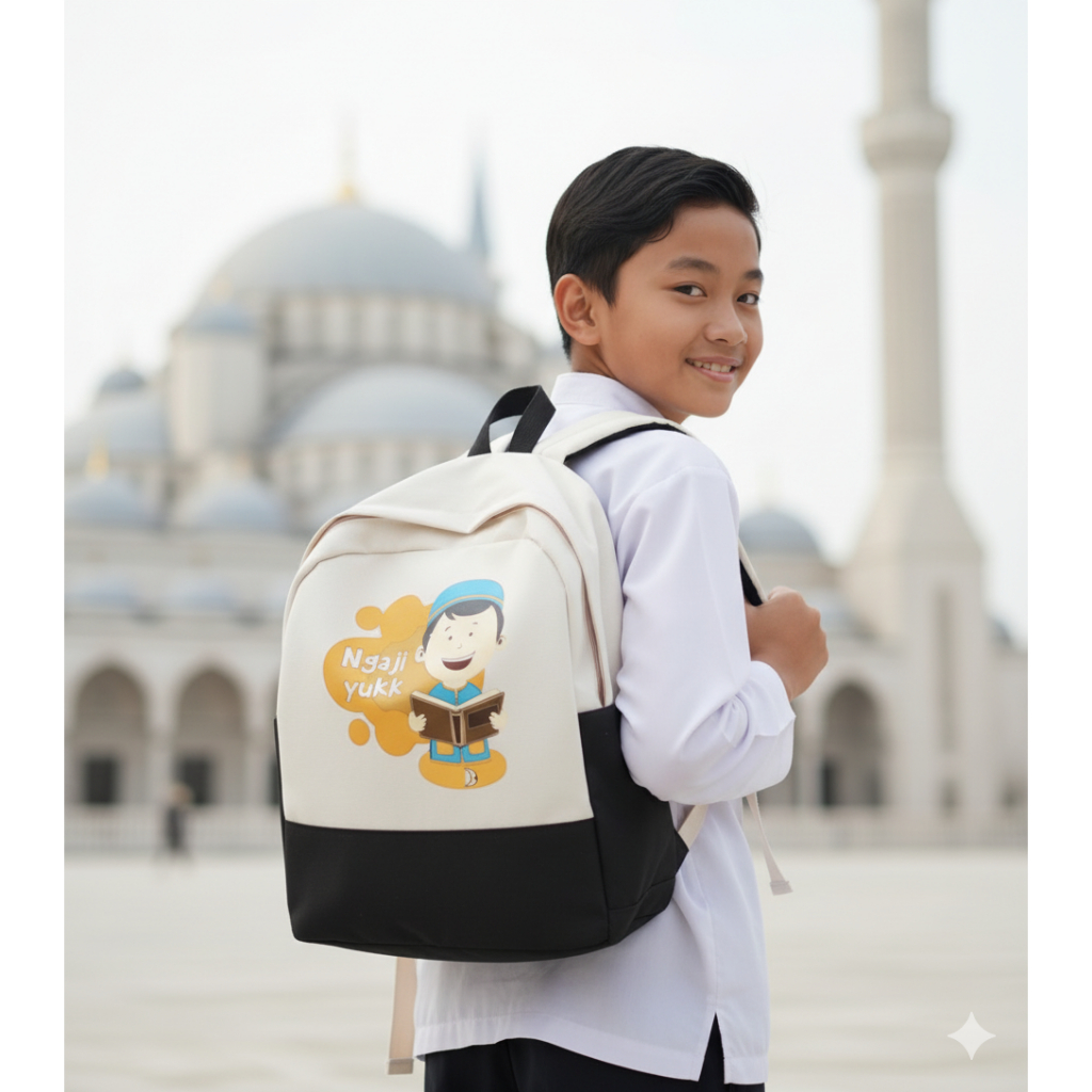 TAS RANSEL ANAK LAKI LAKI GAMBAR NGAJI YUK