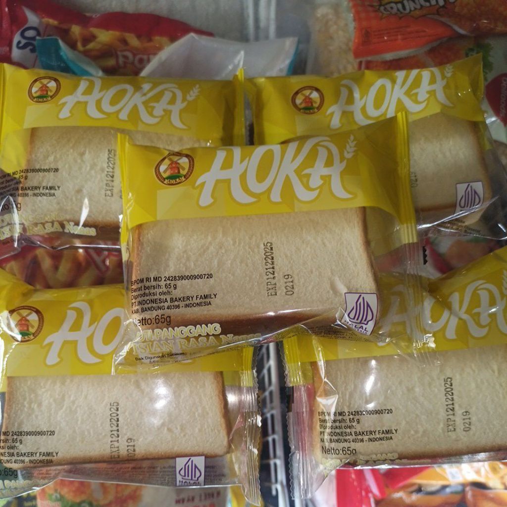 Roti aoka sandwich rasa Nanas paket5