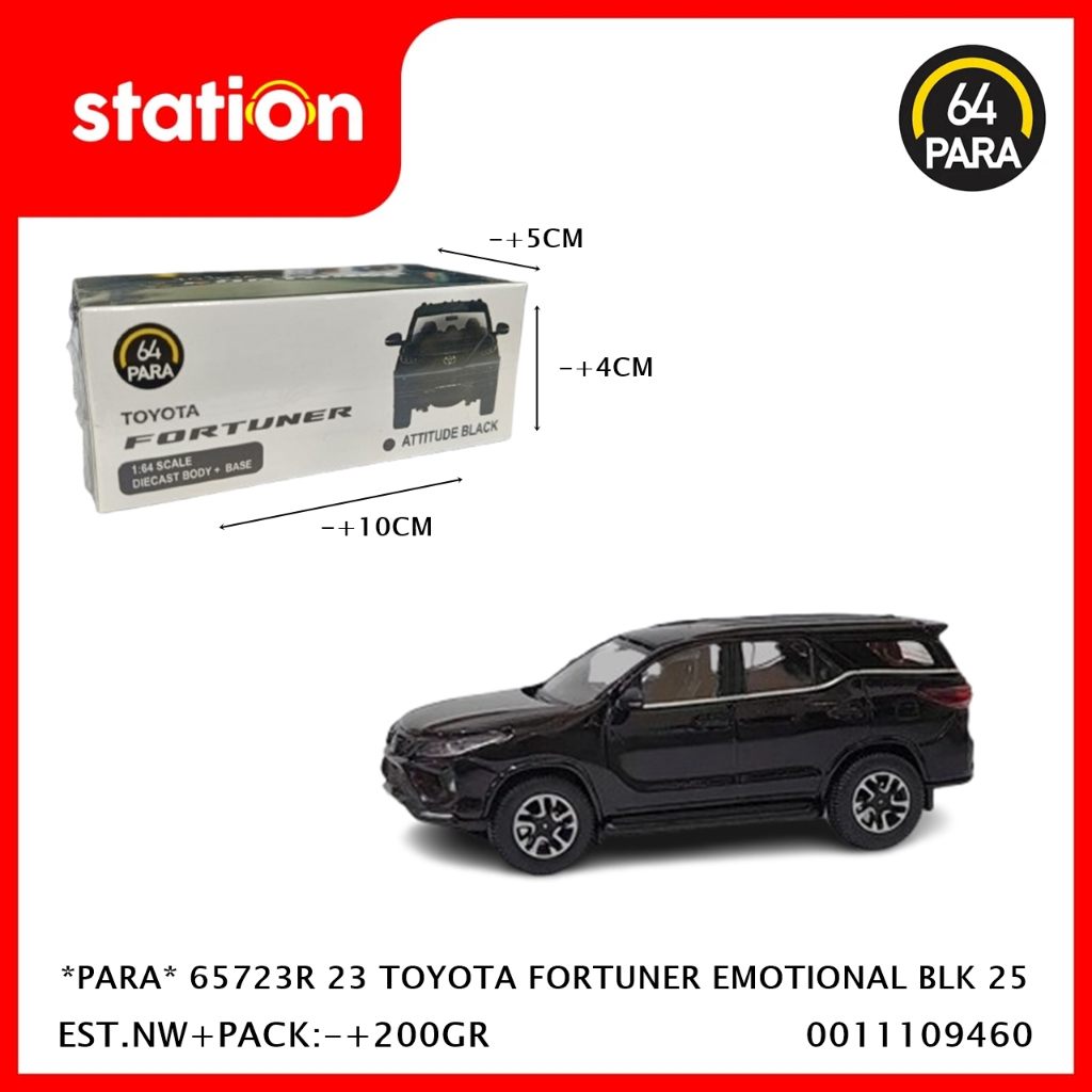 PARA 65723R 23 TOYOTA FORTUNER EMOTIONAL BLACK 25 - DIECAST