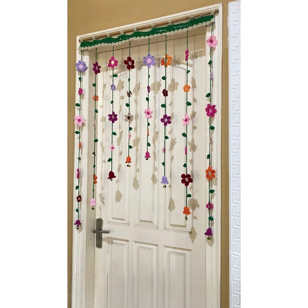 Tirai Rajut Bunga (8 helai)