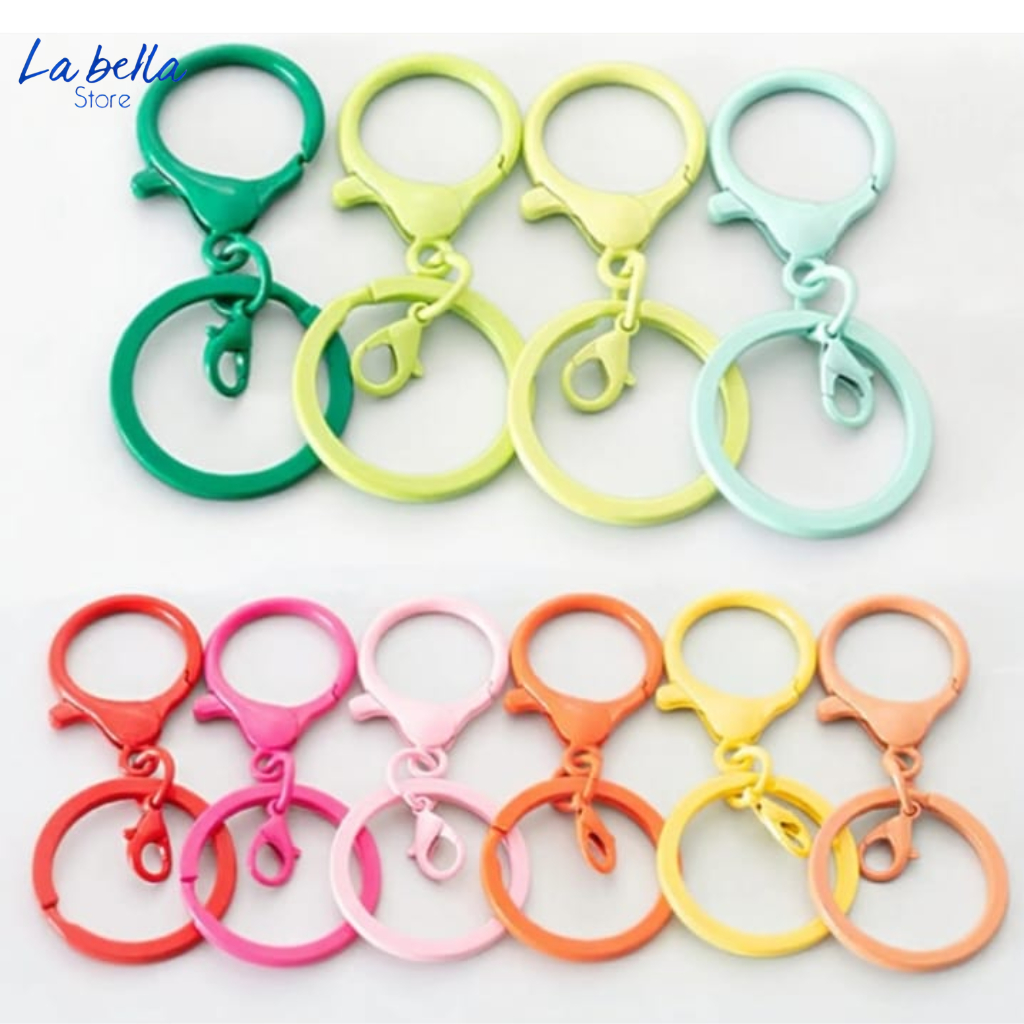 Gantungan Kunci Lobster Hook Warna Warni | Ring Kait Double untuk Tas & Aksesoris DIY