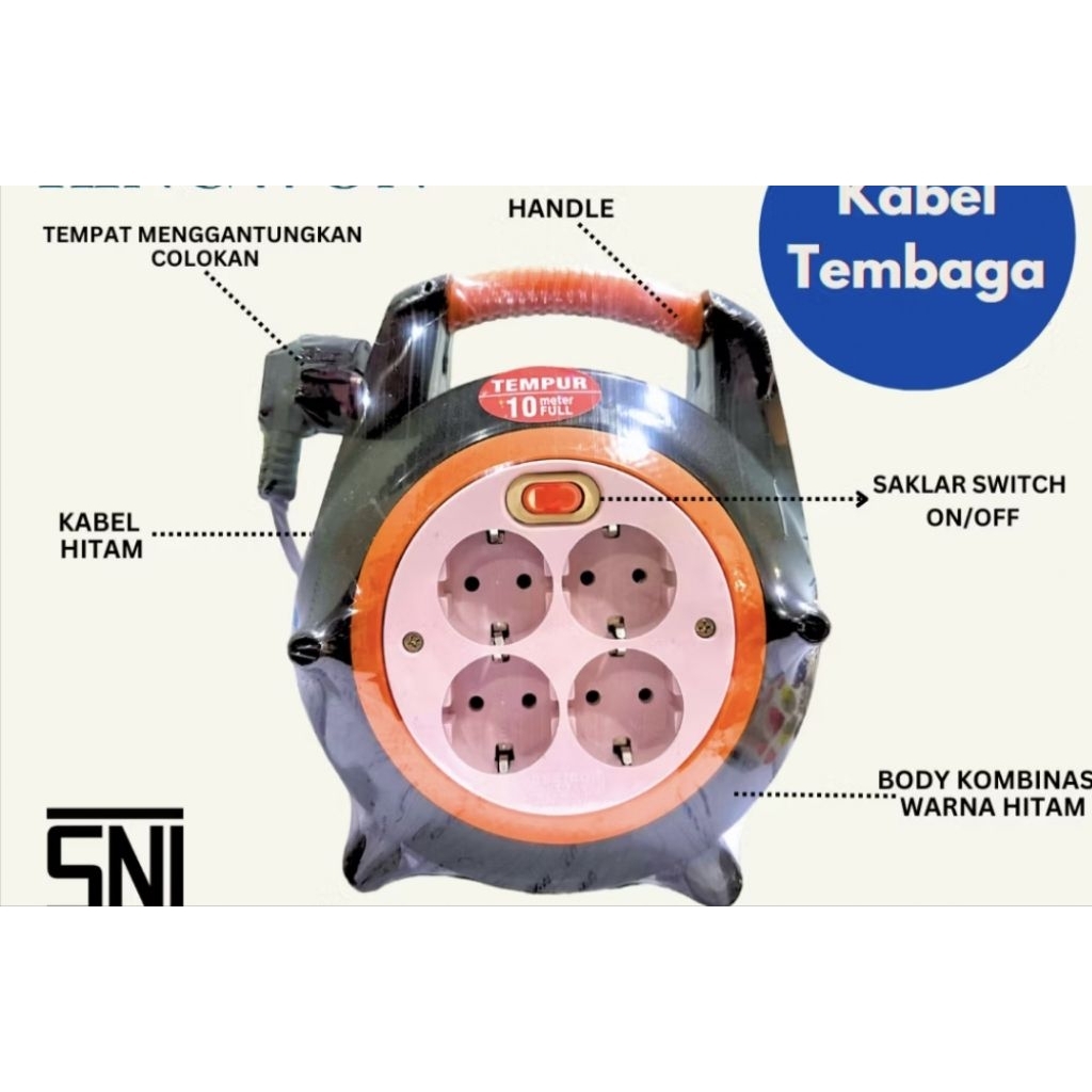 KABEL ROLL TEMBAGA 20M