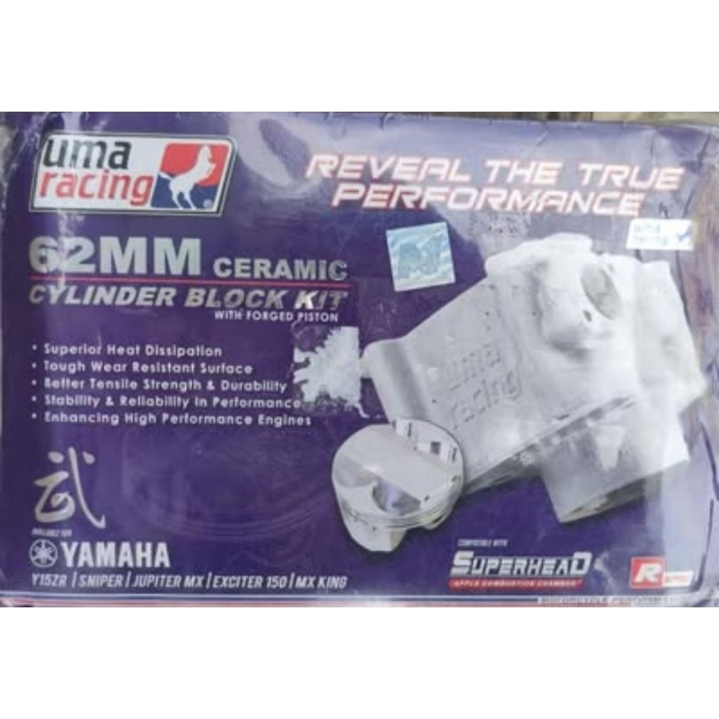 PAKET BORE UP piston 62MM pin 14 blok keramik MX KING VIXION NVL R15 v1 v2 XABRE mx old new UMA RACI