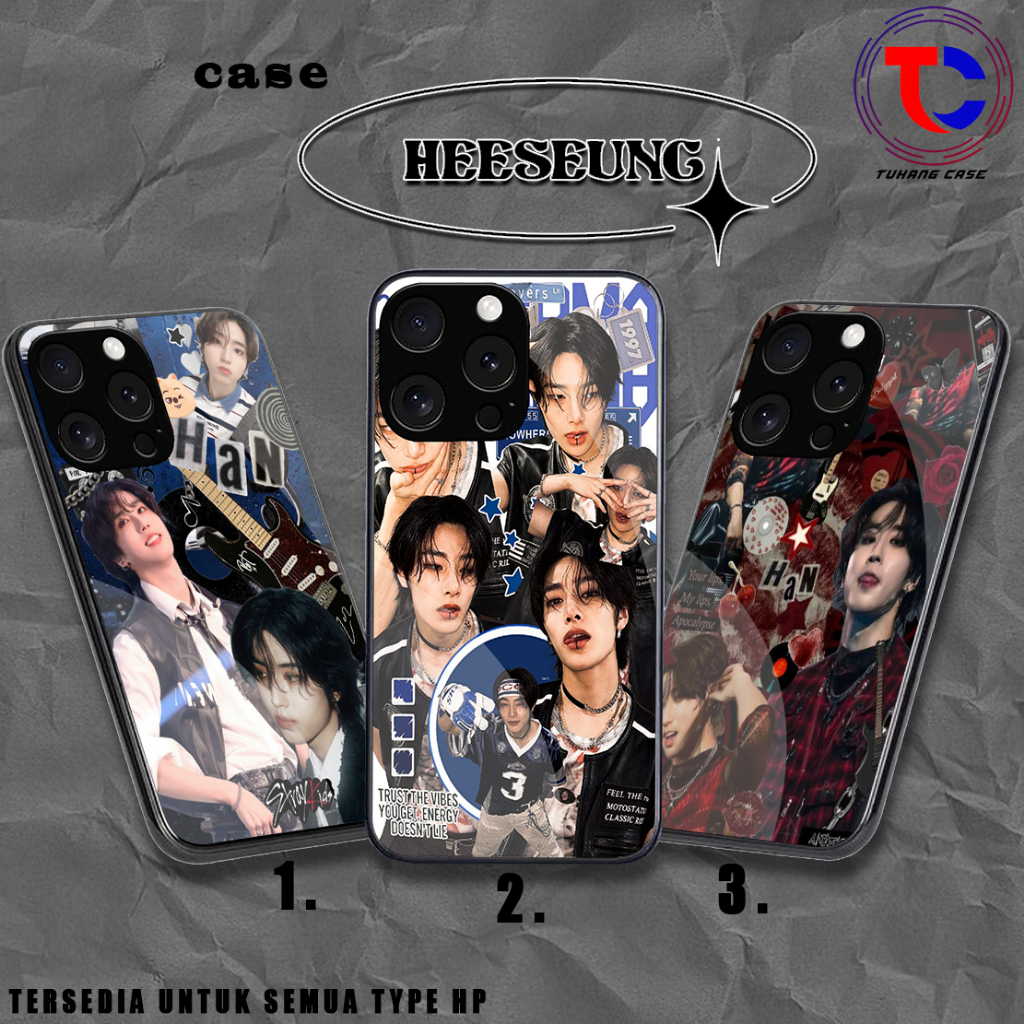 Softcase Glass Heeseung Enhypen - Softcase Glossy - Softcase Kaca  Iphone samsung xiaomi redmi oppo 