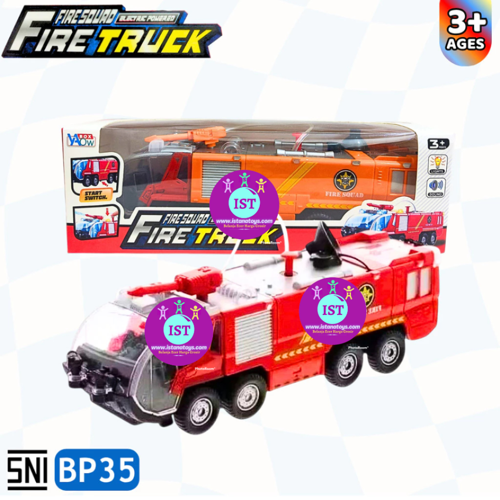 Com Mainan Pemadam Fire Squad Fire Truck Semprot Air Bp35